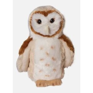 Douglas Plush Rafter the Barn Owl Cream & Brown Spotted Stuffed Animal 7" #4084